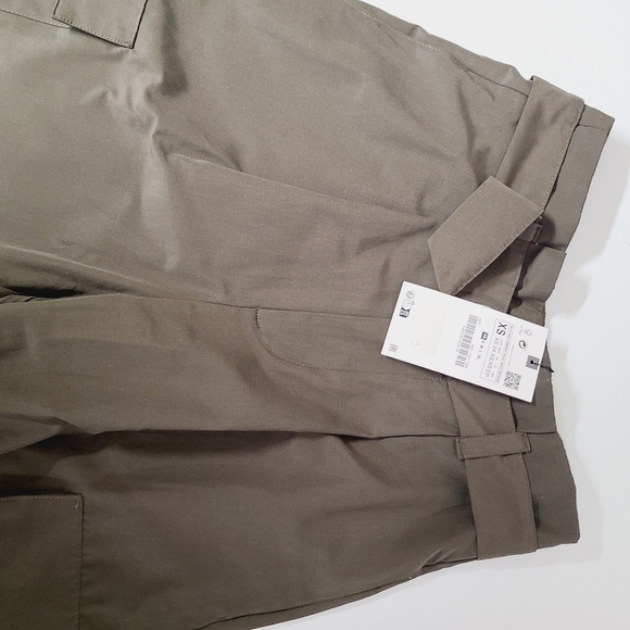 ZARA STRAIGHT CARGO TROUSERS Mid-camel SIZE XS | 4001/051/756 - Picture 8 of 9